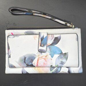 floral print wristlet wallet